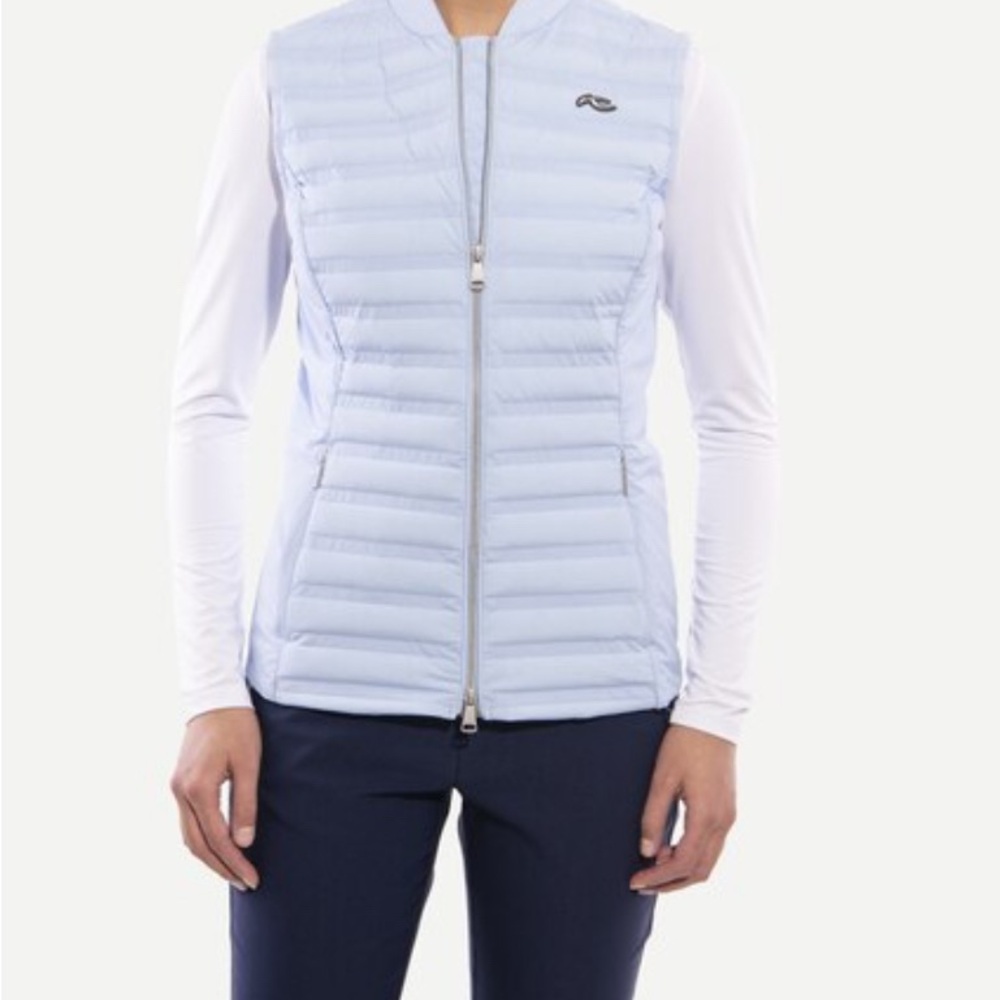 KJUS Bellavista Vest Women 40 L Blue LC40 -F00 BULK Down Full Zip Puffer Outdoor